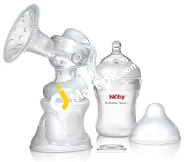 Nuby Natural Touch Comfort Manual Breast Pump With Free Baby Medicine Cup - Imported From Uk